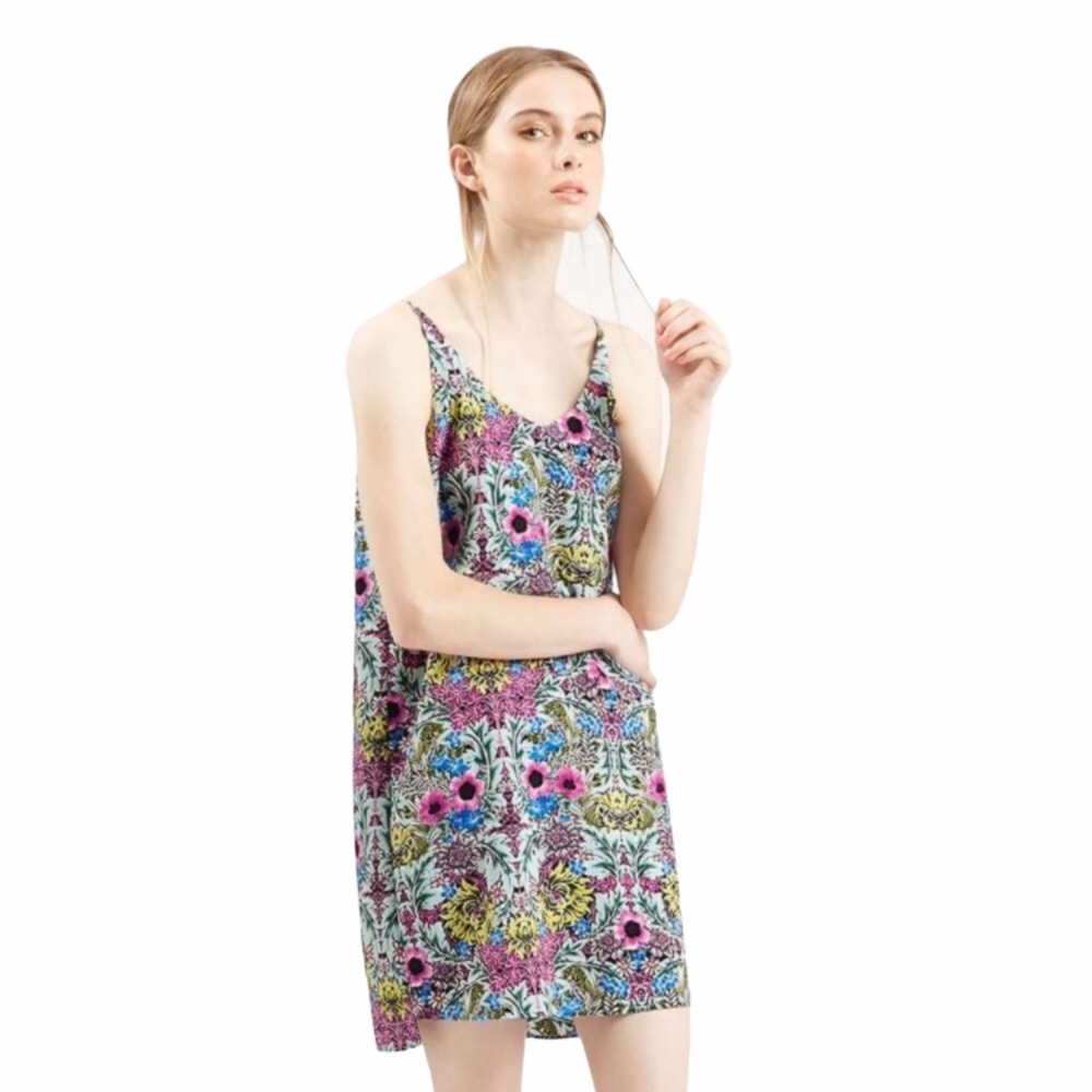 TopShop Floral Print Slip Dress size 4